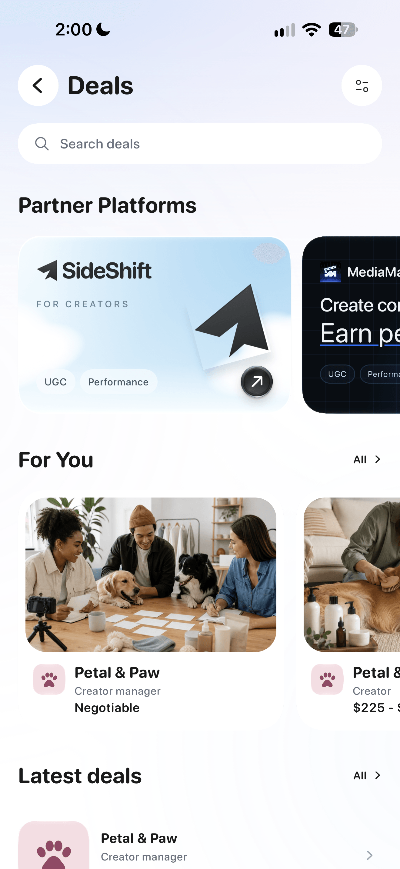 Find Your Next Brand Deal